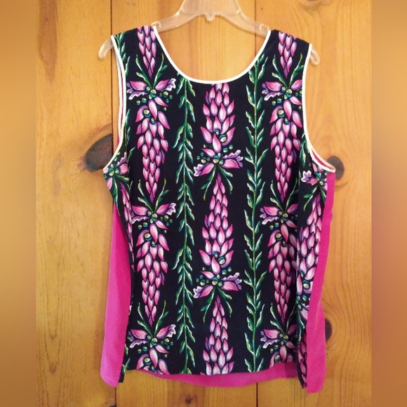 Bob Mackie Silk Tropical Print Twinset - Picture 2 of 12